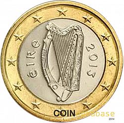 1 Euro 2013 Large Obverse coin