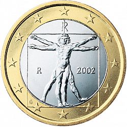 1 Euro 2002 Large Obverse coin