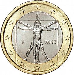 1 Euro 2003 Large Obverse coin