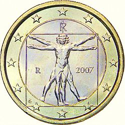 1 Euro 2007 Large Obverse coin