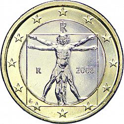 1 Euro 2008 Large Obverse coin