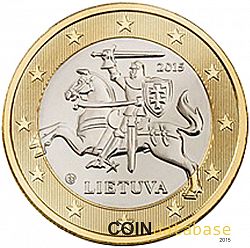 1 Euro 2015 Large Obverse coin