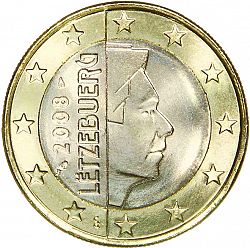 1 Euro 2008 Large Obverse coin