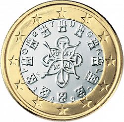 1 Euro 2002 Large Obverse coin