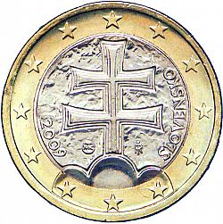 1 Euro 2009 Large Obverse coin