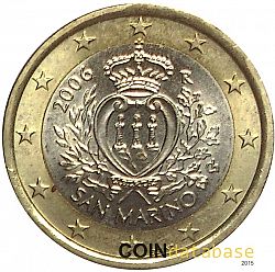 1 Euro 2006 Large Obverse coin