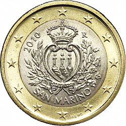 1 Euro 2010 Large Obverse coin