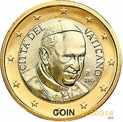 1 Euro 2015 Large Obverse coin