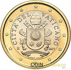 1 Euro 2017 Large Obverse coin
