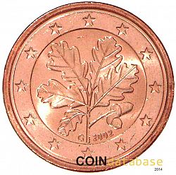 1 cent 2002 Large Obverse coin