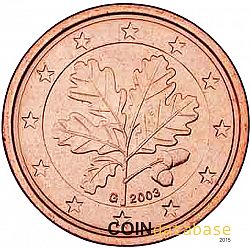 1 cent 2003 Large Obverse coin