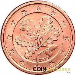 1 cent 2004 Large Obverse coin