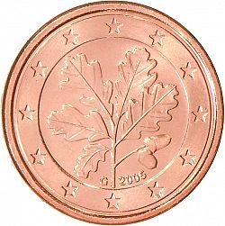 1 cent 2005 Large Obverse coin