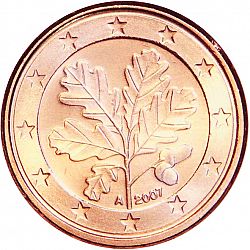 1 cent 2007 Large Obverse coin