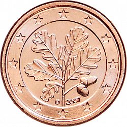 1 cent 2007 Large Obverse coin