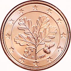 1 cent 2007 Large Obverse coin