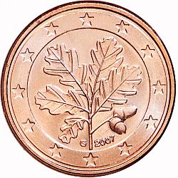 1 cent 2007 Large Obverse coin