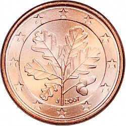 1 cent 2007 Large Obverse coin