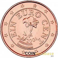 1 cent 2004 Large Obverse coin