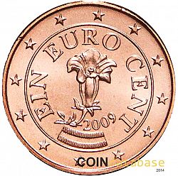 1 cent 2009 Large Obverse coin