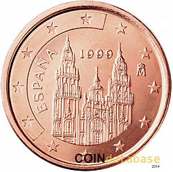 1 cent 1999 Large Obverse coin