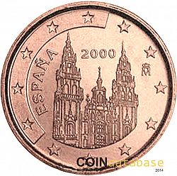 1 cent 2000 Large Obverse coin