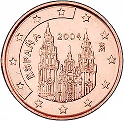 1 cent 2004 Large Obverse coin