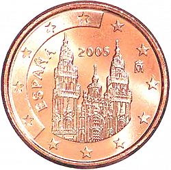 1 cent 2005 Large Obverse coin