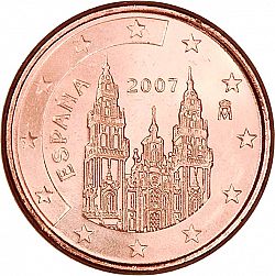 1 cent 2007 Large Obverse coin