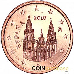 1 cent 2010 Large Obverse coin