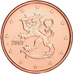 1 cent 2007 Large Obverse coin