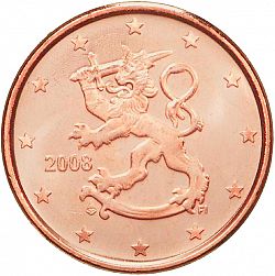 1 cent 2008 Large Obverse coin