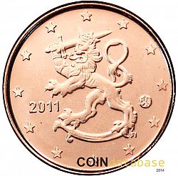 1 cent 2011 Large Obverse coin