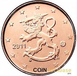 1 cent 2011 Large Obverse coin