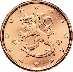 1 cent 2013 Large Obverse coin