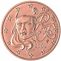 1 cent 2002 Large Obverse coin