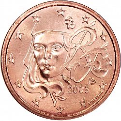1 cent 2003 Large Obverse coin
