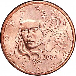 1 cent 2004 Large Obverse coin