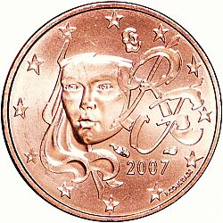 1 cent 2007 Large Obverse coin