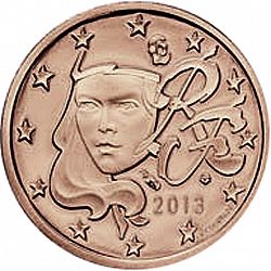 1 cent 2013 Large Obverse coin
