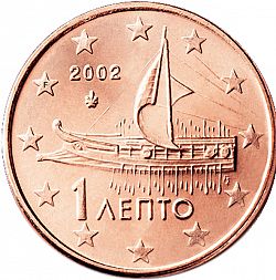 1 cent 2002 Large Obverse coin
