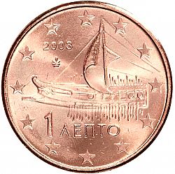 1 cent 2003 Large Obverse coin