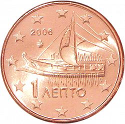 1 cent 2006 Large Obverse coin