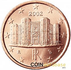 1 cent 2002 Large Obverse coin