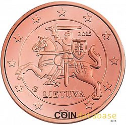 1 cent 2015 Large Obverse coin