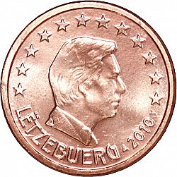 1 cent 2010 Large Obverse coin