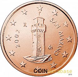 1 cent 2002 Large Obverse coin