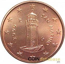 1 cent 2006 Large Obverse coin
