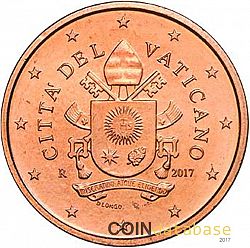 1 cent 2017 Large Obverse coin