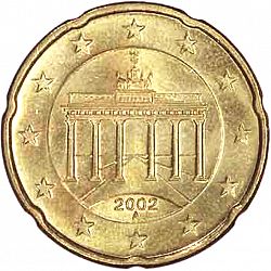 20 cents 2002 Large Obverse coin